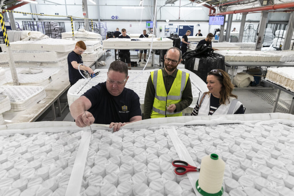 Abigail Reeve on a tour of the Harrison Spinks factory where her mattress is being handmade by the craftspeople in Yorkshire